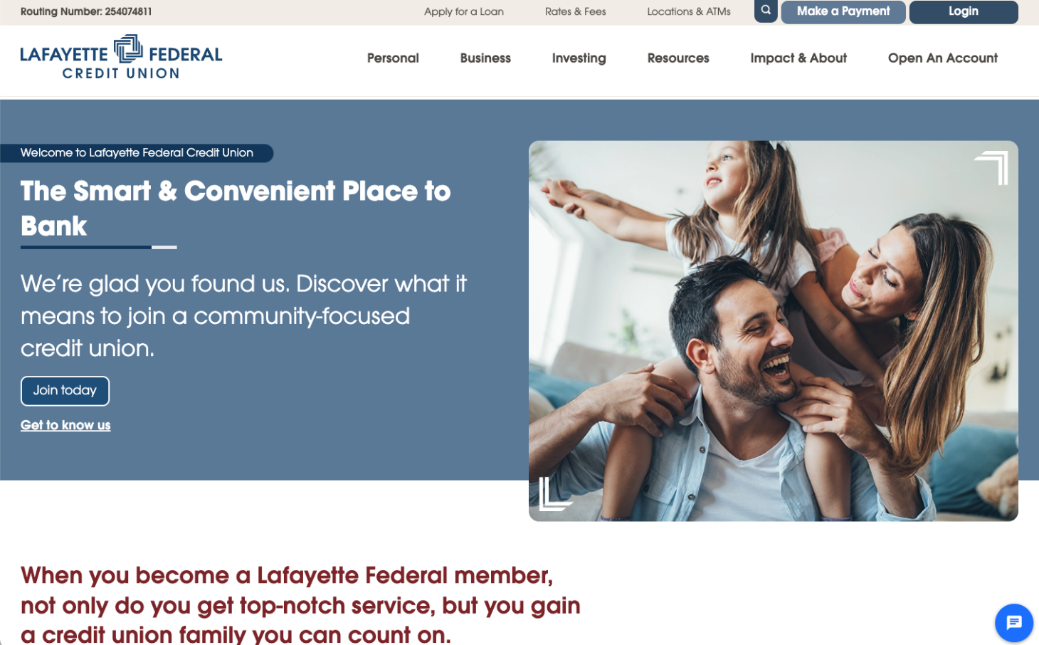 Lafayette Federal Homepage