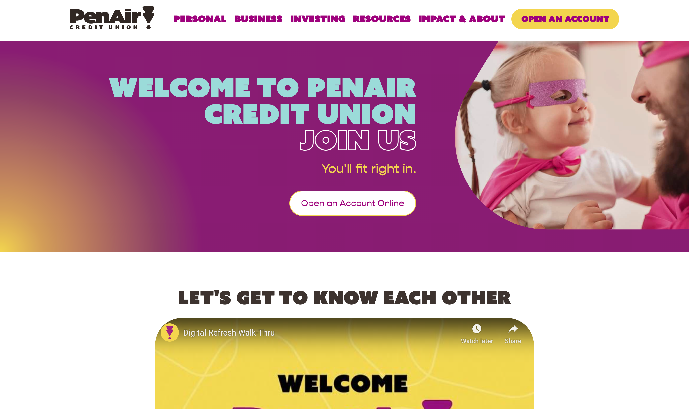 PenAir Homepage screenshot